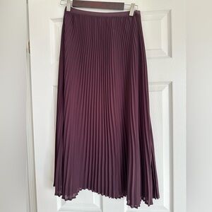 Babaton Purple Pleated Maxi Skirt for Cocktail